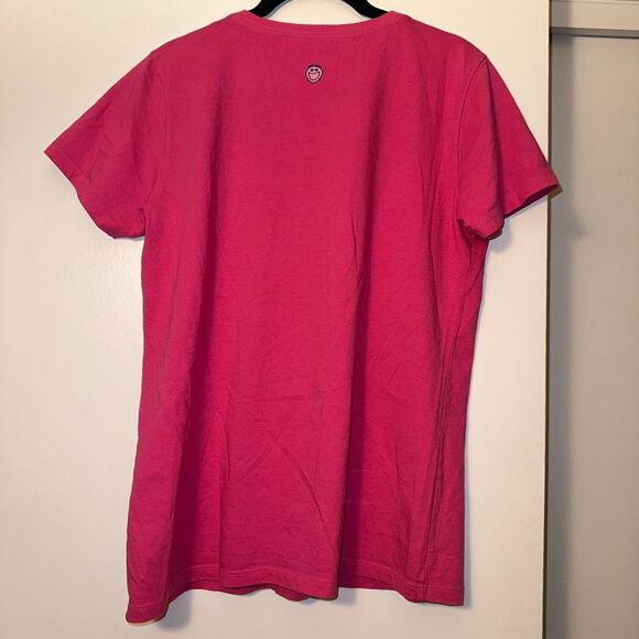 Life is Good Classic V Neck Pina Colada Pink Graphic Tee  Medium EUC - Picture 5 of 9